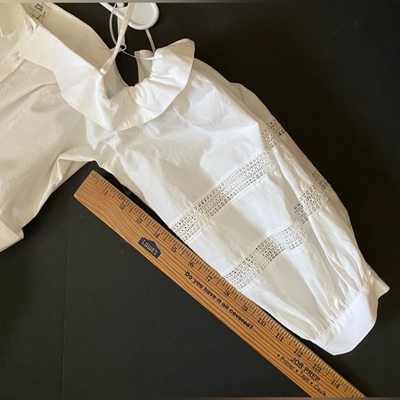 RIVER ISLAND Women Belted Could Shoulder Romper White 3/4 Sleeve, size 8 - Picture 5 of 16